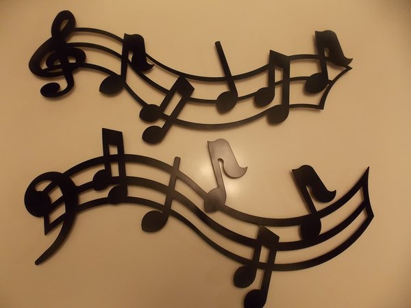 72 Custom Metal Music  Notes Wall  Art  Home Decor  3 Feet 