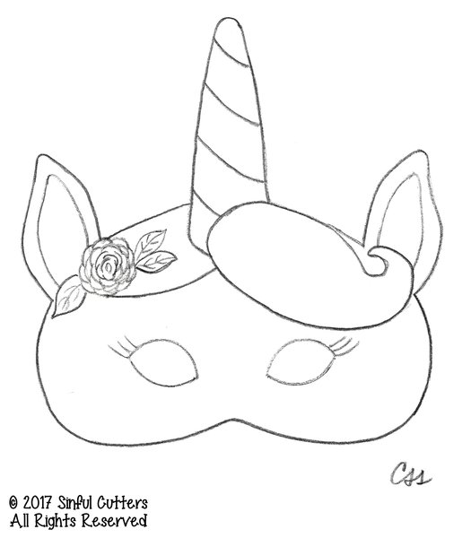 pin on festa unicornio - free printable unicorn mask coloring page and ...