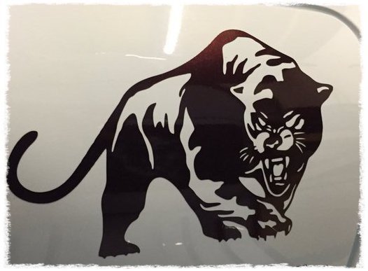 scomadi decal panther comes in various sizes now in chrome black | self ...