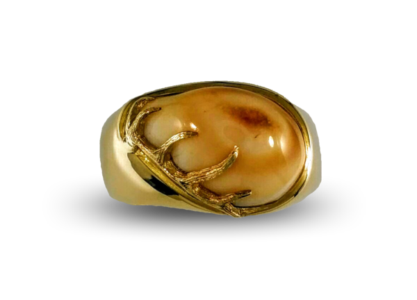 obj wedding ring Antler  Ivory  Elk Jewelry Ring Slanted Elk Ivory
