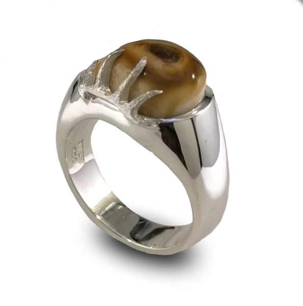 ring obj wedding Antler  Elk  Ring Slanted Ivory Jewelry Elk Ivory