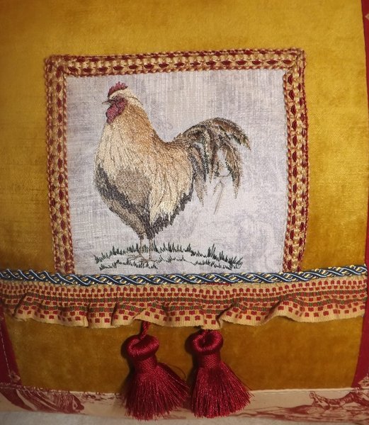Country French Rooster Pillow the shabby french home
