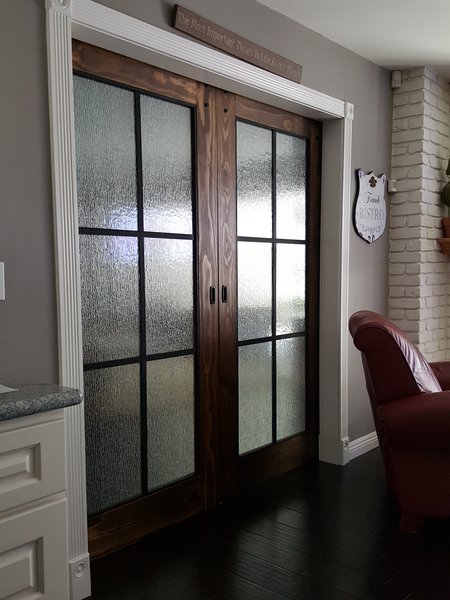 Sliding Rain Glass door | Crow River Creations