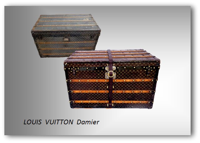 Restoration of a Louis Vuitton striped trunk from 1870: state