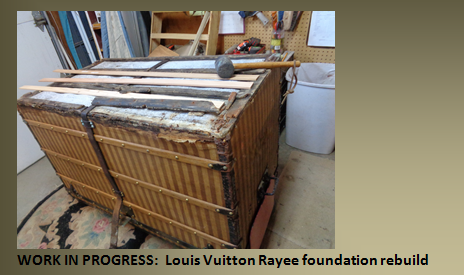 Antique Luis Vuitton Steamer/ Wardrobe Trunk For Restoration #195999