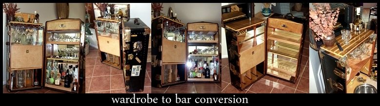 Vintage Steamer Trunk Bar