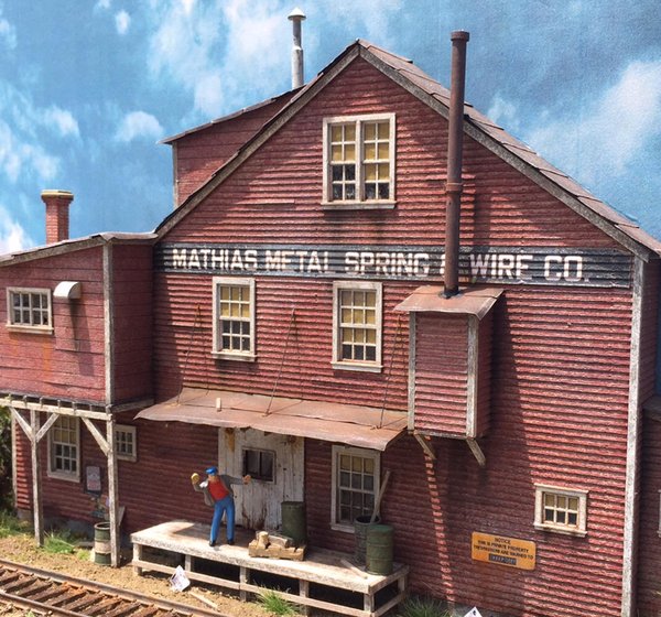 Mathias Spring & Wire Co. HO Scale Kit / Background Flat Fos Scale
