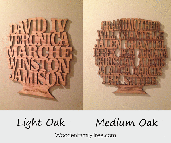 1/4" Unique Family Tree Wall Hanging