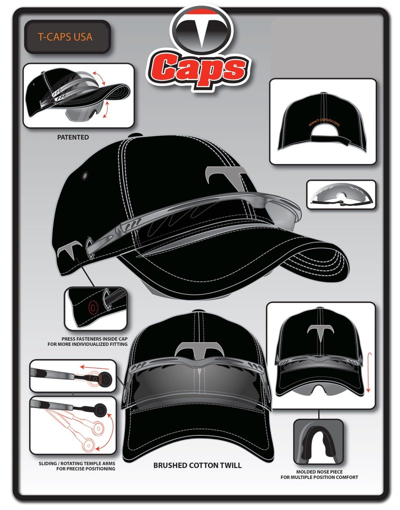 T Caps baseball caps with attached sunglasses hats men s gifts