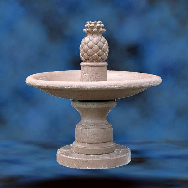 CONTEMPORARY ONE TIER PINEAPPLE WATER FOUNTAIN | Cast Stone International