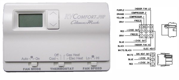 Coleman Thermostat, Digital, Heat / Cool / Heat Pump ... 8530a3451 wiring diagram 