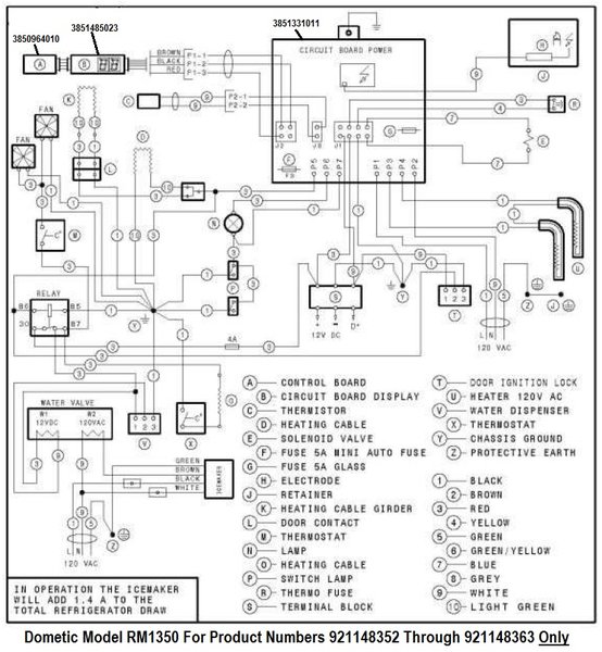 Dometic Refrigerator Printed Circuit Board 3851485023 | pdxrvwholesale