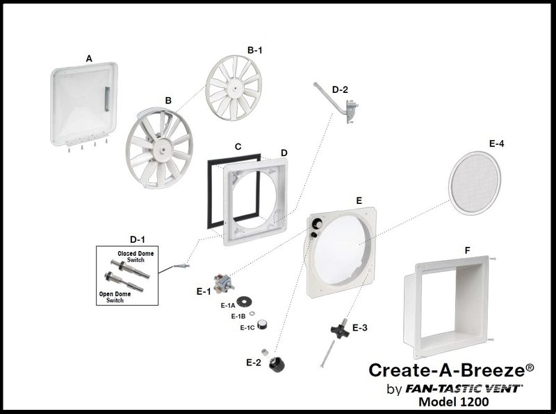 Fan-Tastic Parts Views | pdxrvwholesale atwood rv furnace parts diagram 