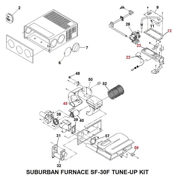 Suburban Furnace Model SF-30F Tune-Up Kit | pdxrvwholesale