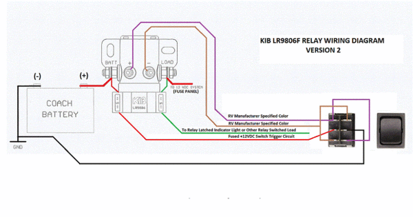 KIB Electronics Relay LR9806F | pdxrvwholesale kib rv monitor panel wiring diagram 