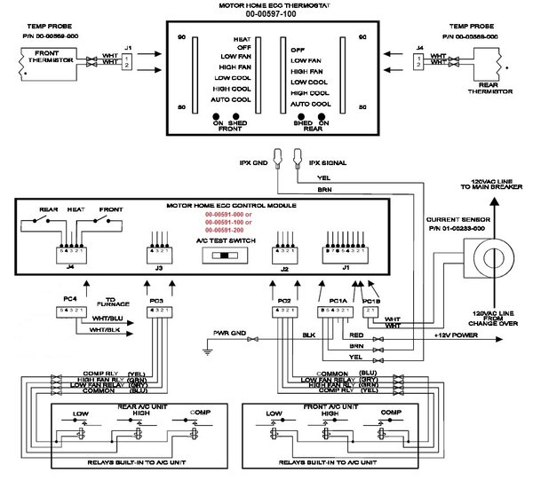 Intellitec Dual Thermostat A/C & Heat, Single Furnace ... country coach load center wiring diagram 