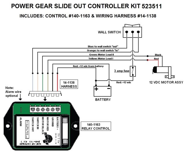 Power Gear Slide Out Controller Kit, Upgraded Version, 523511