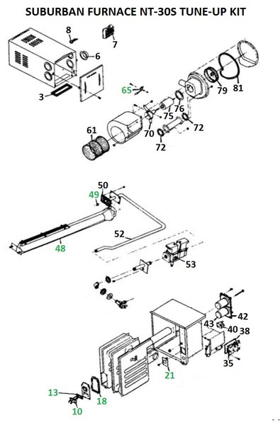 Suburban Furnace Model NT-30S Parts | pdxrvwholesale