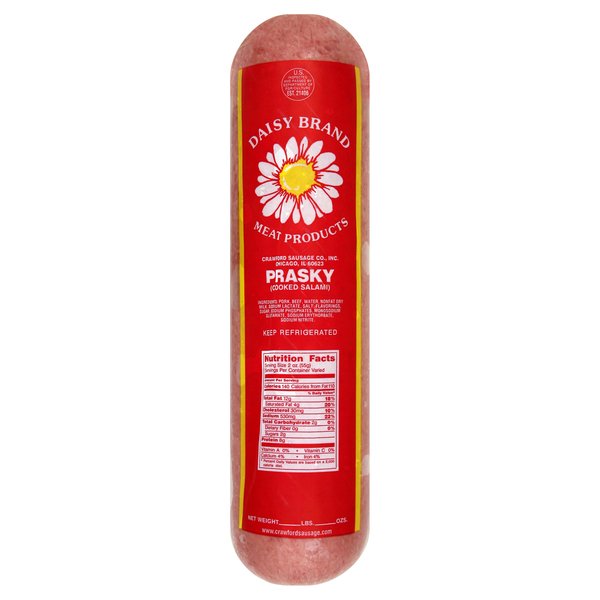 Prasky (4 lb piece) Prasky, Minced Ham, Daisy Brand, Frankfurters