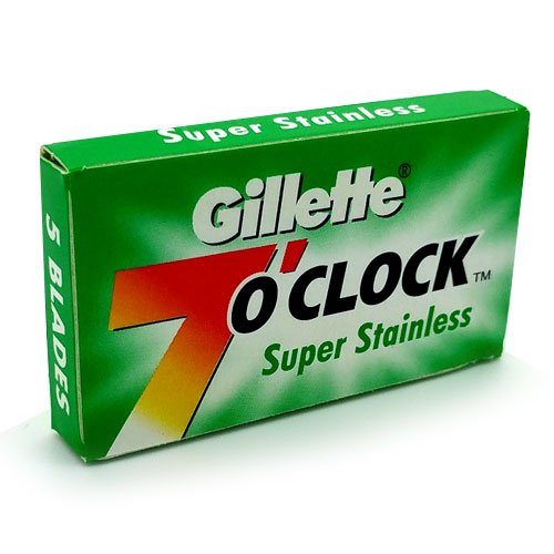 100 Gillette 7'Oclock Green Super Stainless Razor Blades Razor Blades & More Co.