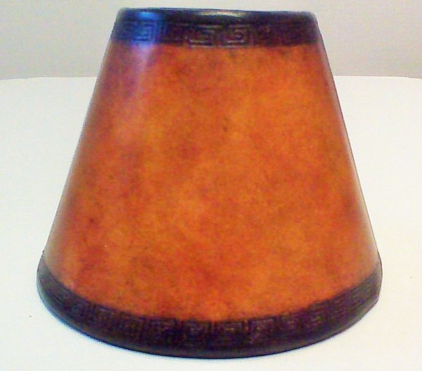 Leather lamp shades, small lamp shades, chandelier shades leather