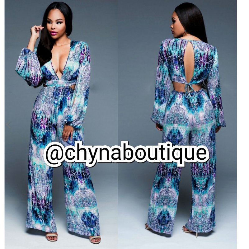 The Watercolor jumpsuit | Chyna's Boutique