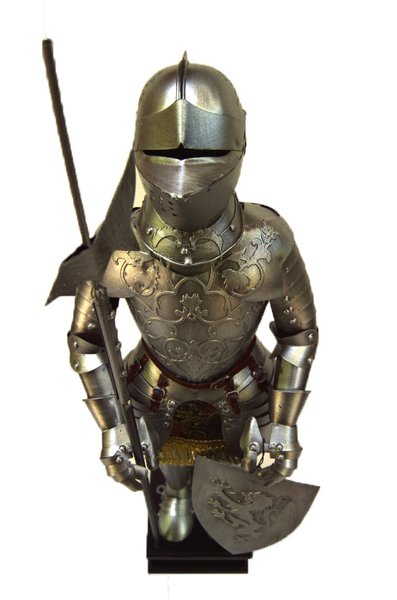 Handcrafted 18” English French Knight In Full Plate Armor | Vintage ...