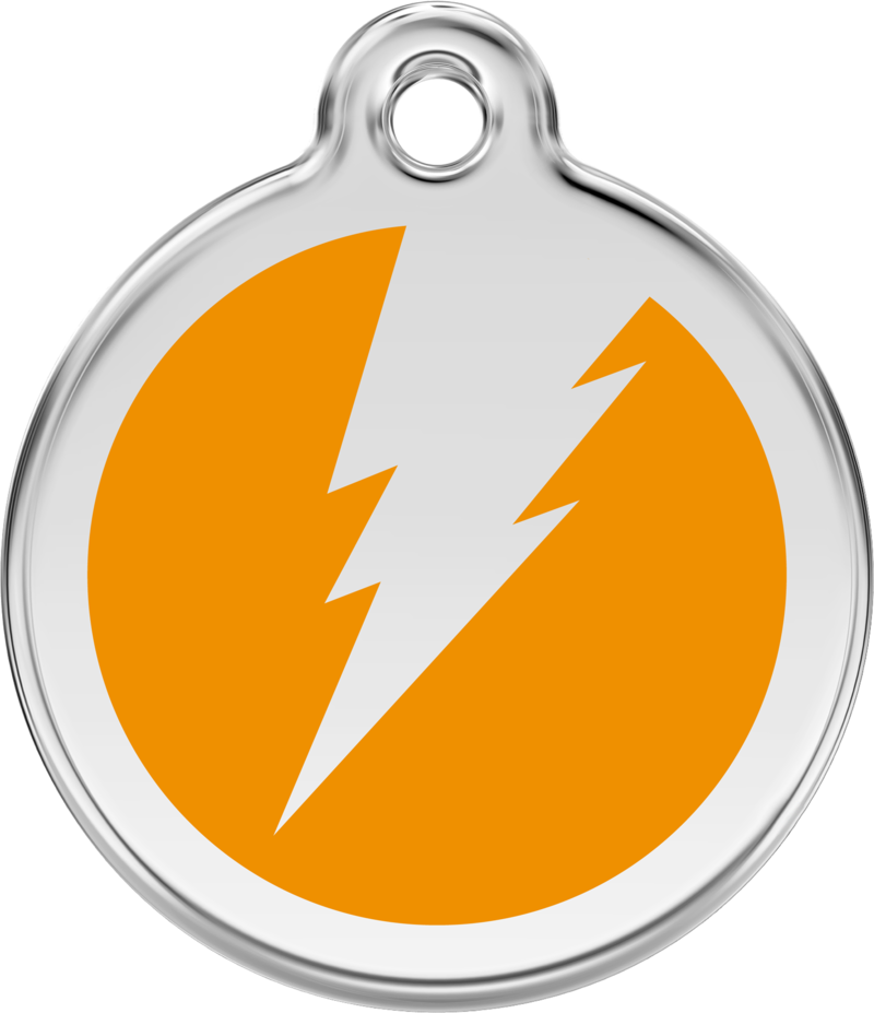 Red Dingo Stainless Steel Enamel Lightning Bolt Real Big Puppy